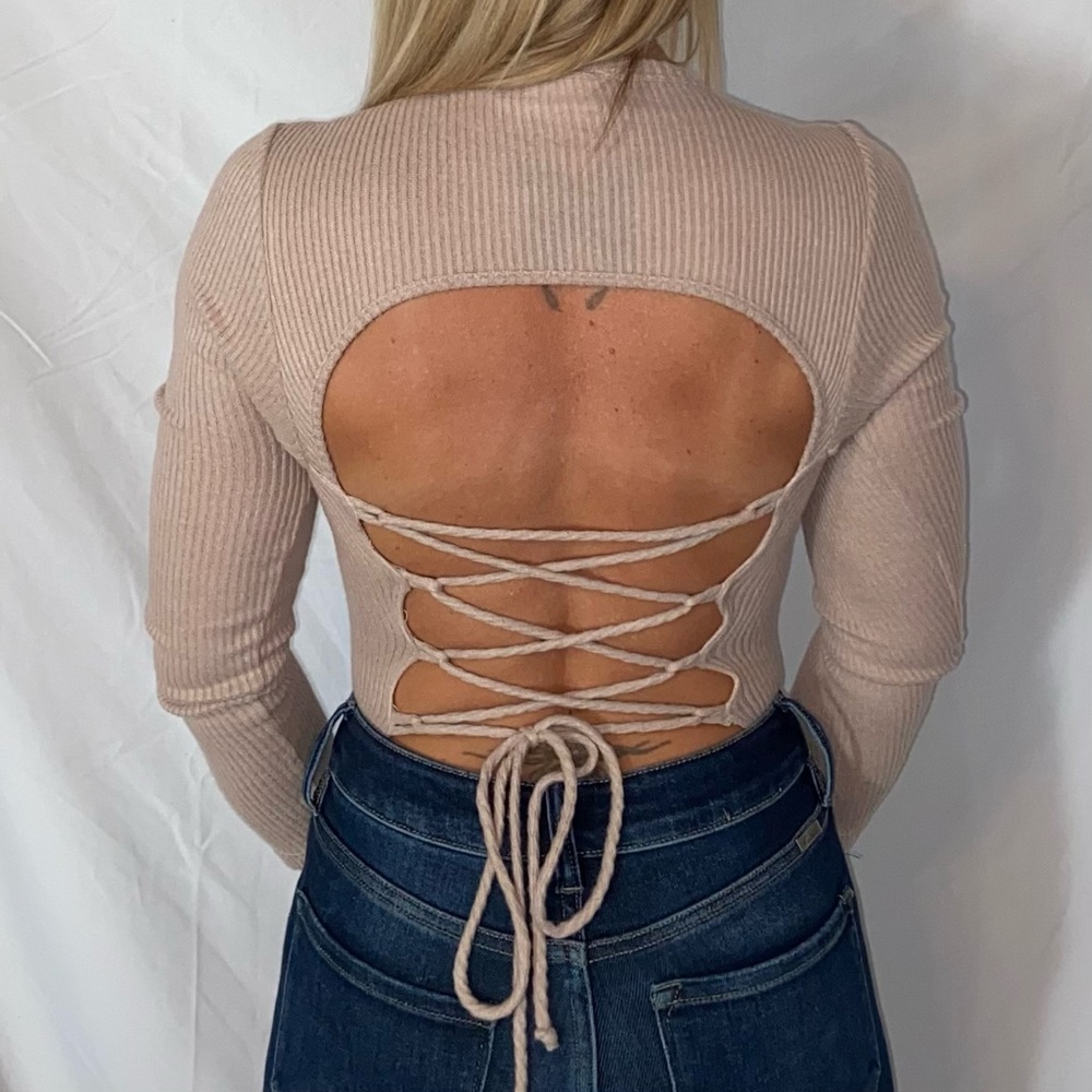 Sexy Open Back Bodysuit